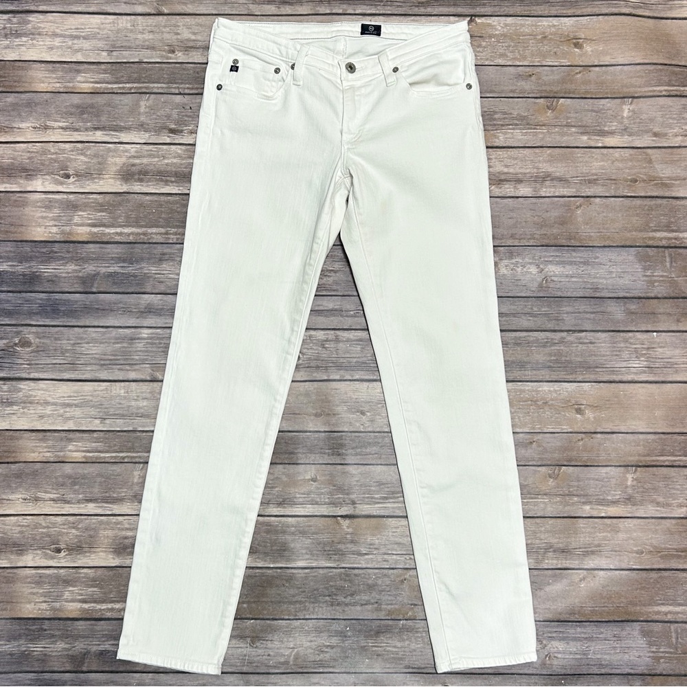 Adriano Goldschmied White Cigarette Straight Ankle Length Low Rise Jeans 29R